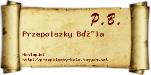 Przepolszky Béla névjegykártya